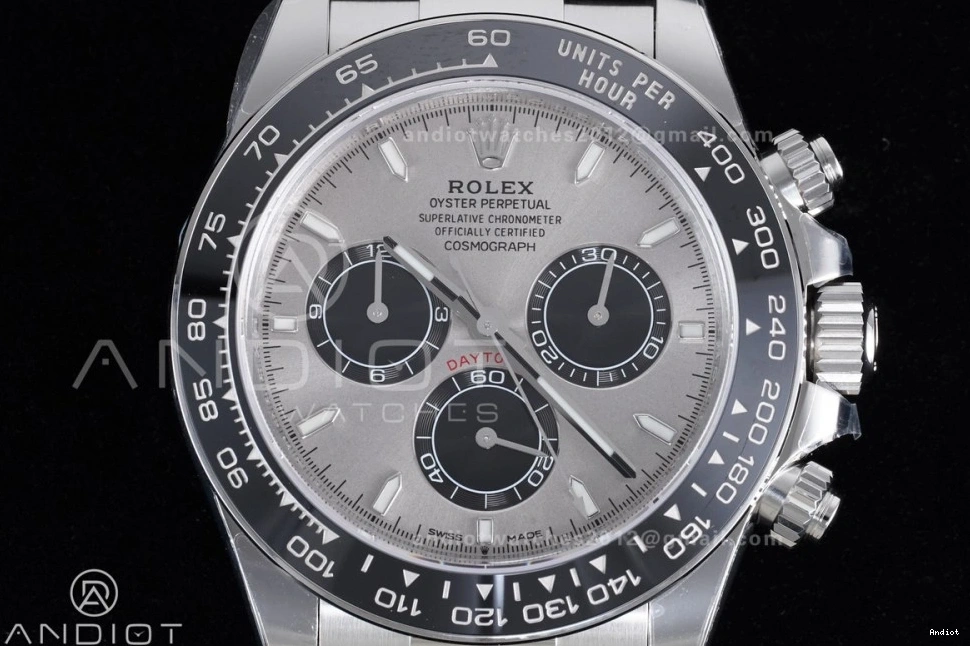 V2 Black VSF on Daytona Oysterflex 1:1 Dial Best VS4131 Gray Strap (Weighted) 126519 Edition 0419